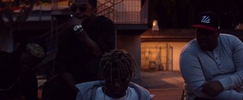 Movie still from “A$AP Rocky - Everyday” (2015), directed by Manu Cossu – Medium shot, Low angle