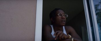 Movie still from “A$AP Rocky - Everyday” (2015), directed by Manu Cossu – Close Up shot, Low angle