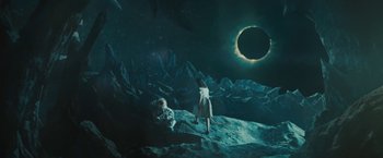 Movie still from “David Bowie - Blackstar” (2015), directed by Johan Renck – Extreme Wide shot, High angle