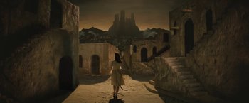 Movie still from “David Bowie - Blackstar” (2015), directed by Johan Renck – Wide shot, Low angle