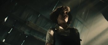 Movie still from “David Bowie - Blackstar” (2015), directed by Johan Renck – Medium shot, Low angle