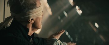 Movie still from “David Bowie - Blackstar” (2015), directed by Johan Renck – Extreme Close Up shot, Over the shoulder angle