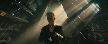 Movie still from “David Bowie - Blackstar” (2015), directed by Johan Renck – Medium shot, Low angle