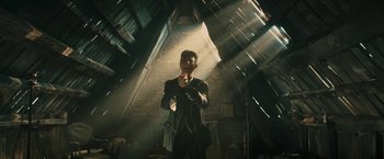 Movie still from “David Bowie - Blackstar” (2015), directed by Johan Renck – Medium shot, Low angle