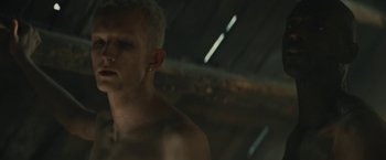 Movie still from “David Bowie - Blackstar” (2015), directed by Johan Renck – Close Up shot, Low angle