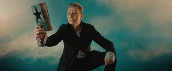 Movie still from “David Bowie - Blackstar” (2015), directed by Johan Renck – Medium shot, Low angle