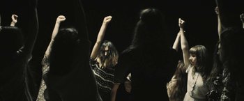 Movie still from “David Bowie - Blackstar” (2015), directed by Johan Renck – Medium shot, Low angle