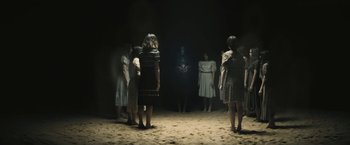 Movie still from “David Bowie - Blackstar” (2015), directed by Johan Renck – Wide shot, High angle