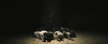 Movie still from “David Bowie - Blackstar” (2015), directed by Johan Renck – Wide shot, High angle