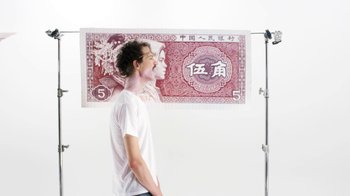 Movie still from “Darwin Deez - The Mess She Made” (2015), directed by Oscar Hudson – Medium shot, Low angle