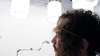 Movie still from “Darwin Deez - The Mess She Made” (2015), directed by Oscar Hudson – Extreme Close Up shot, Low angle