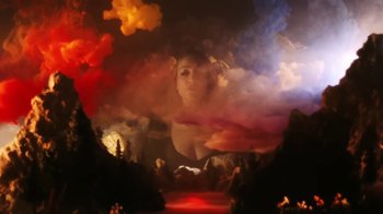 Movie still from “Joanna Newsom - Divers” (2015), directed by Paul Thomas Anderson – Medium shot, Low angle