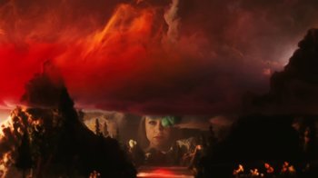Movie still from “Joanna Newsom - Divers” (2015), directed by Paul Thomas Anderson – Extreme Wide shot, Low angle