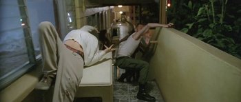 Movie still from “Florence & The Machine - Delilah” (2015), directed by Vincent Haycock – Medium shot, Overhead angle