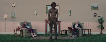 Movie still from “Gilligan Moss - Ceremonial” (2015), directed by Oscar Hudson – Wide shot, Low angle