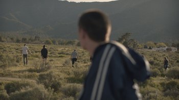 Movie still from “Cold Specks - Neuroplasticity” (2015), directed by Young Replicant – Extreme Wide shot, Over the shoulder angle