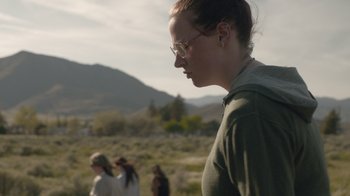 Movie still from “Cold Specks - Neuroplasticity” (2015), directed by Young Replicant – Close Up shot, Over the shoulder angle