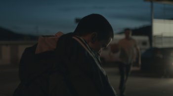 Movie still from “Cold Specks - Neuroplasticity” (2015), directed by Young Replicant – Medium shot, Over the shoulder angle