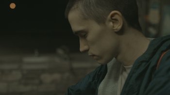 Movie still from “Cold Specks - Neuroplasticity” (2015), directed by Young Replicant – Close Up shot, Low angle