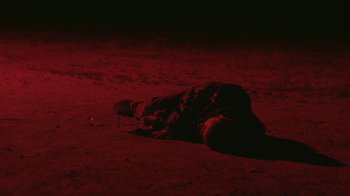 Movie still from “Cold Specks - Neuroplasticity” (2015), directed by Young Replicant – Wide shot, Overhead angle