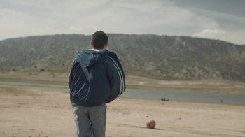 Movie still from “Cold Specks - Neuroplasticity” (2015), directed by Young Replicant – Wide shot, Over the shoulder angle