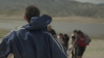 Movie still from “Cold Specks - Neuroplasticity” (2015), directed by Young Replicant – Wide shot, Over the shoulder angle