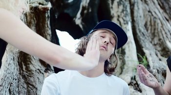 Movie still from “The Leers - I Can’t Cope” (2015), directed by Thunderlips – Extreme Close Up shot, Over the shoulder angle