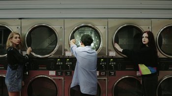 Movie still from “The Leers - I Can’t Cope” (2015), directed by Thunderlips – Medium shot, Low angle