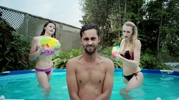 Movie still from “The Leers - I Can’t Cope” (2015), directed by Thunderlips – Medium shot, Over the shoulder angle