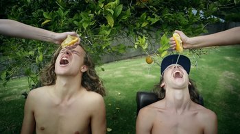 Movie still from “The Leers - I Can’t Cope” (2015), directed by Thunderlips – Medium shot, Overhead angle