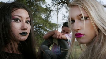 Movie still from “The Leers - I Can’t Cope” (2015), directed by Thunderlips – Close Up shot, Low angle