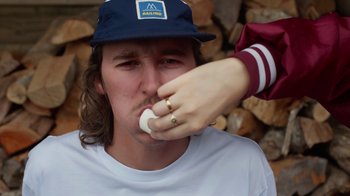 Movie still from “The Leers - I Can’t Cope” (2015), directed by Thunderlips – Close Up shot, Low angle