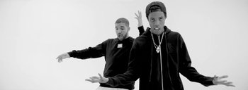 Movie still from “Drake - Energy” (2015), directed by Manu Cossu – Medium shot, Low angle