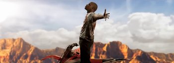 Movie still from “Drake - Energy” (2015), directed by Manu Cossu – Wide shot, Low angle