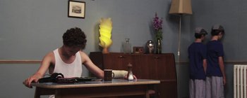 Movie still from “Gilligan Moss - Choreograph” (2015), directed by Oscar Hudson – Medium shot, High angle