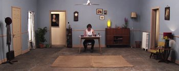 Movie still from “Gilligan Moss - Choreograph” (2015), directed by Oscar Hudson – Extreme Wide shot, High angle