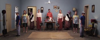 Movie still from “Gilligan Moss - Choreograph” (2015), directed by Oscar Hudson – Wide shot, Low angle