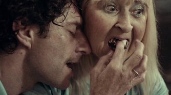 Movie still from “Alfons - Ganjaman” (2015), directed by Casper Balslev – Extreme Close Up shot, Overhead angle