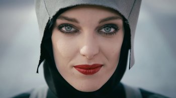 Movie still from “The Chemical Brothers - Go” (2015), directed by Michel Gondry – Close Up shot, Low angle