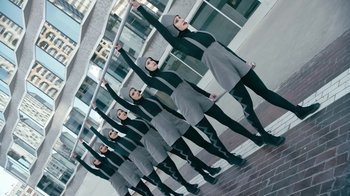 Movie still from “The Chemical Brothers - Go” (2015), directed by Michel Gondry – Wide shot, Low angle