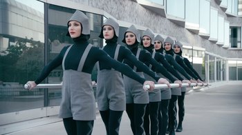 Movie still from “The Chemical Brothers - Go” (2015), directed by Michel Gondry – Wide shot, Low angle