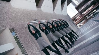 Movie still from “The Chemical Brothers - Go” (2015), directed by Michel Gondry – Wide shot, Low angle