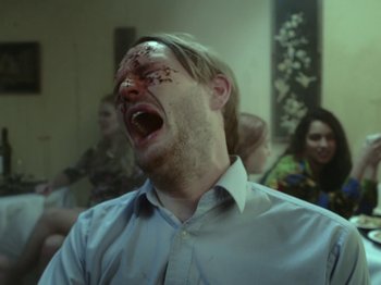 Movie still from “The Eversons - Emily” (2015), directed by Thunderlips – Close Up shot, High angle