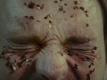 Movie still from “The Eversons - Emily” (2015), directed by Thunderlips – Extreme Close Up shot, Overhead angle