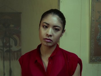 Movie still from “The Eversons - Emily” (2015), directed by Thunderlips – Close Up shot, Low angle