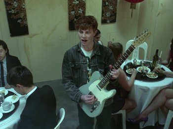 Movie still from “The Eversons - Emily” (2015), directed by Thunderlips – Medium shot, High angle