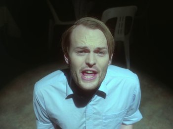 Movie still from “The Eversons - Emily” (2015), directed by Thunderlips – Close Up shot, Low angle