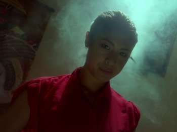 Movie still from “The Eversons - Emily” (2015), directed by Thunderlips – Close Up shot, Low angle