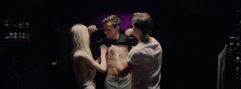 Movie still from “Josef Salvat - Hustler” (2015), directed by Casper Balslev – Medium shot, Over the shoulder angle