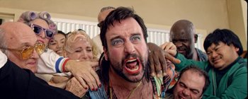 Movie still from “Skrillex - Doompy Poomp” (2015), directed by Manu Cossu – Close Up shot, Low angle